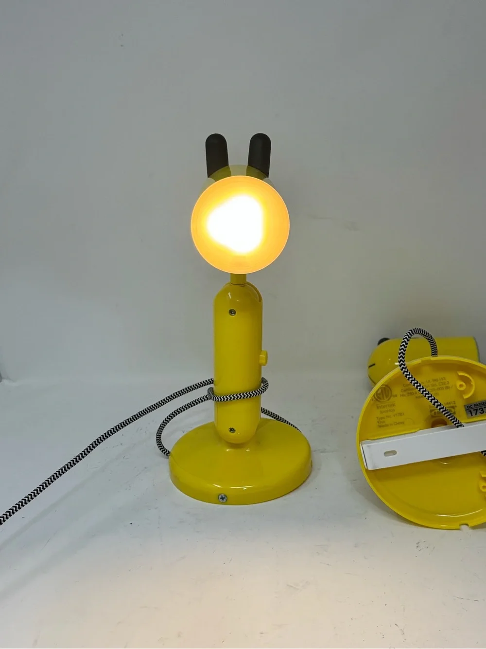 Vintage IKEA, yellow giraffe lamps set of 2 KRUX designed by Monica Mulder